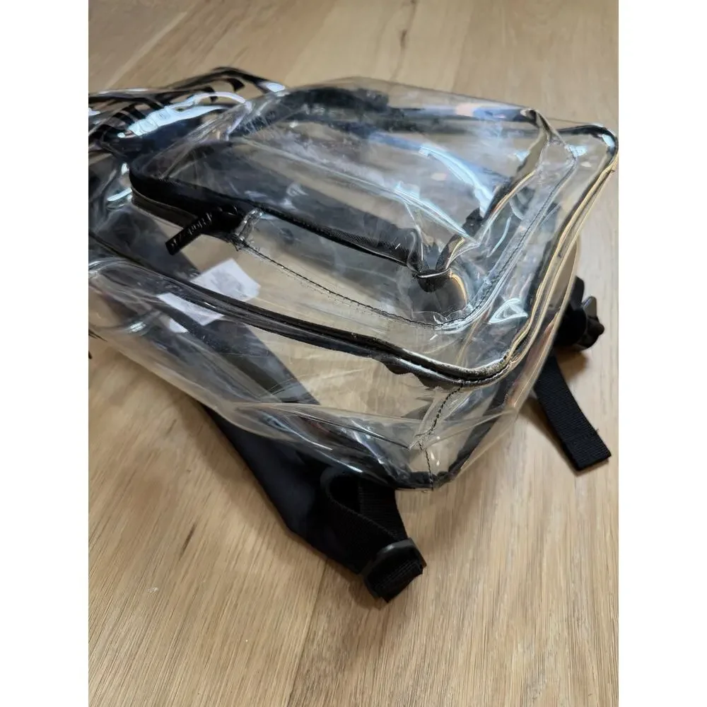 Hurley Transparent Day Backpack Unisex Clear Shoulder Strap School Bag Festival